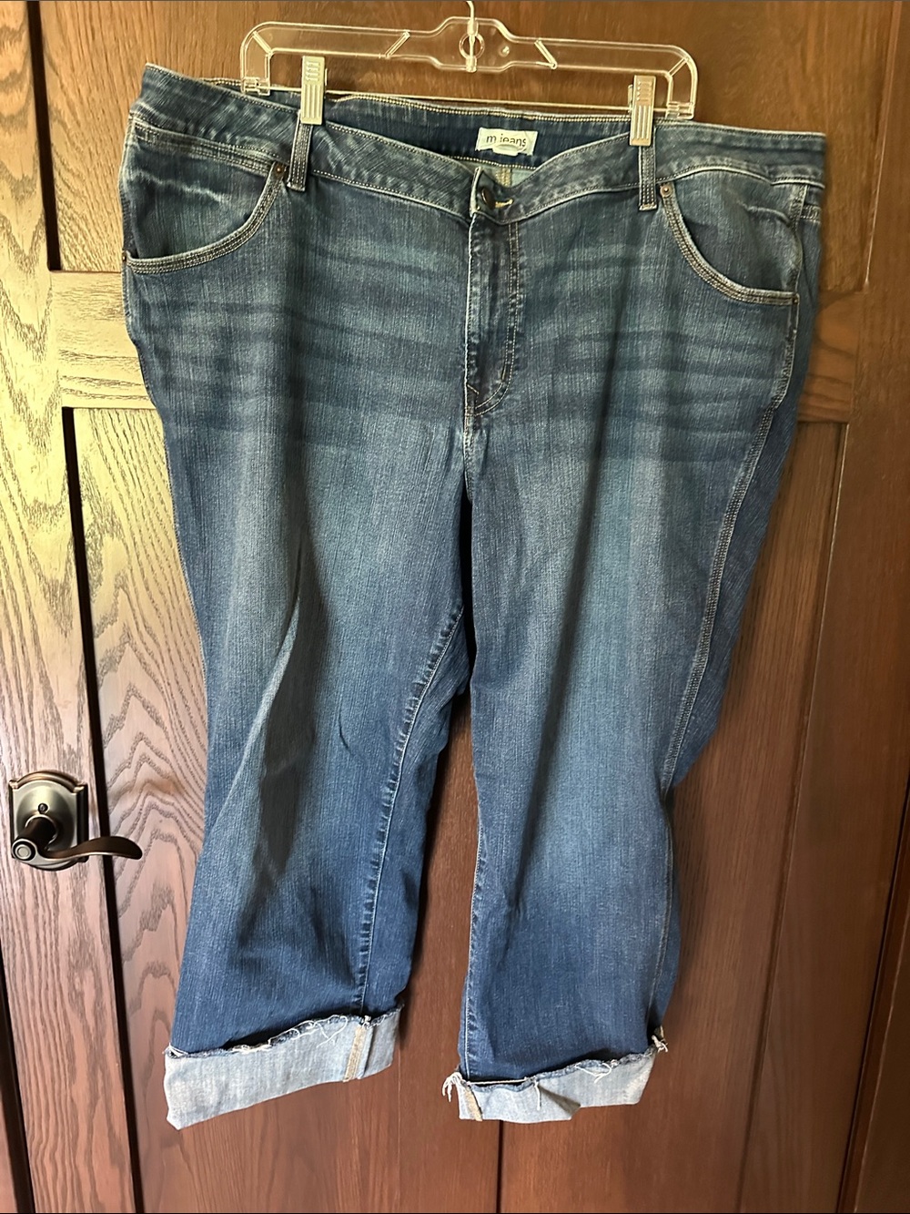 Maurices Blue Boyfriend Crop Jeans